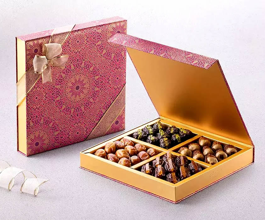 Bateel Luxury Stuffed Dates - Pink & Gold Ramadan Gift Box